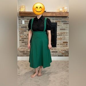 Bettie Page A-Line Green Skirt